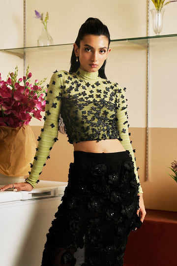 'RAAT KI RANI' CROP LACE BLOUSE (Women)